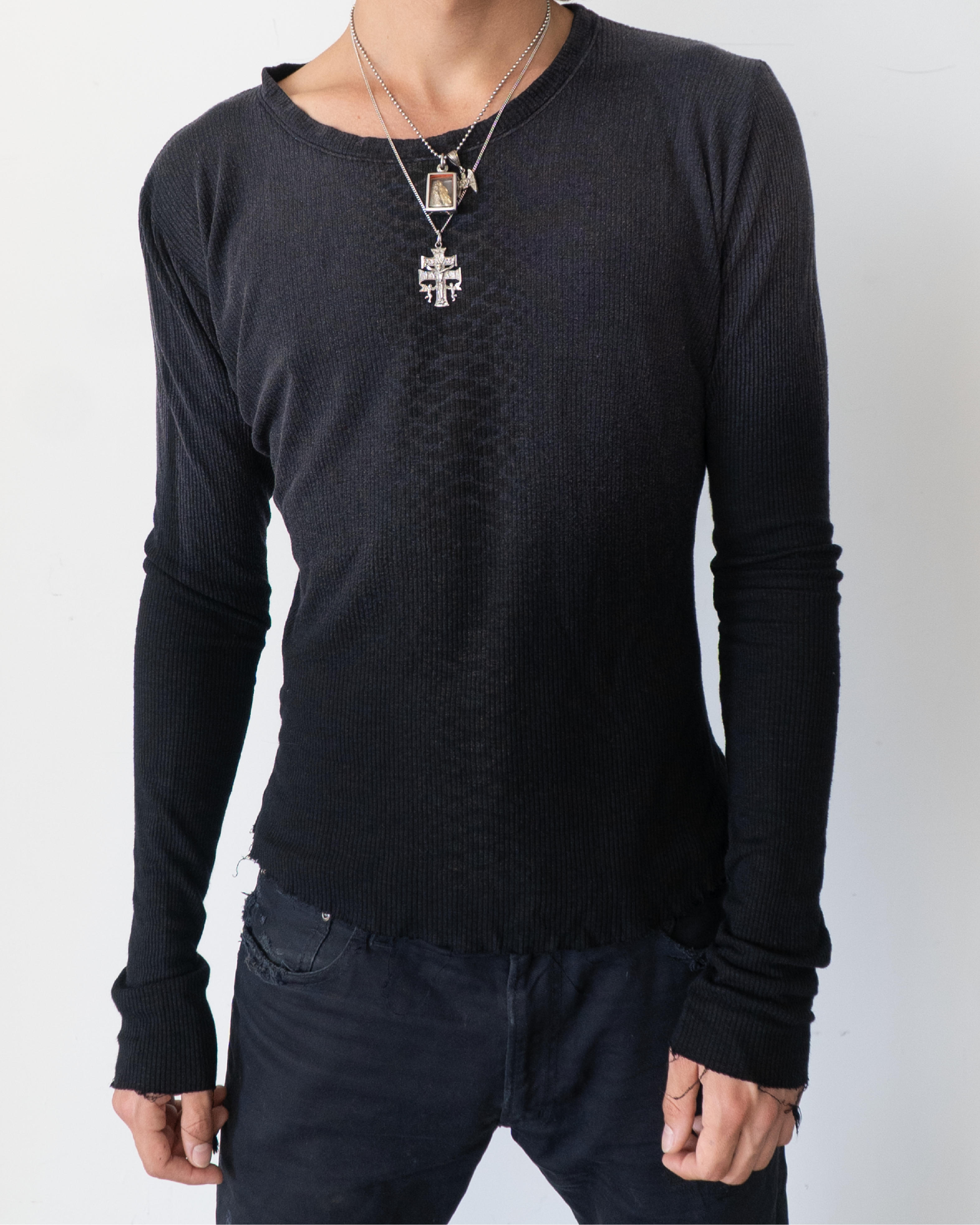 SNAKE OBJECT DYED RIBBED LONGSLEEVE