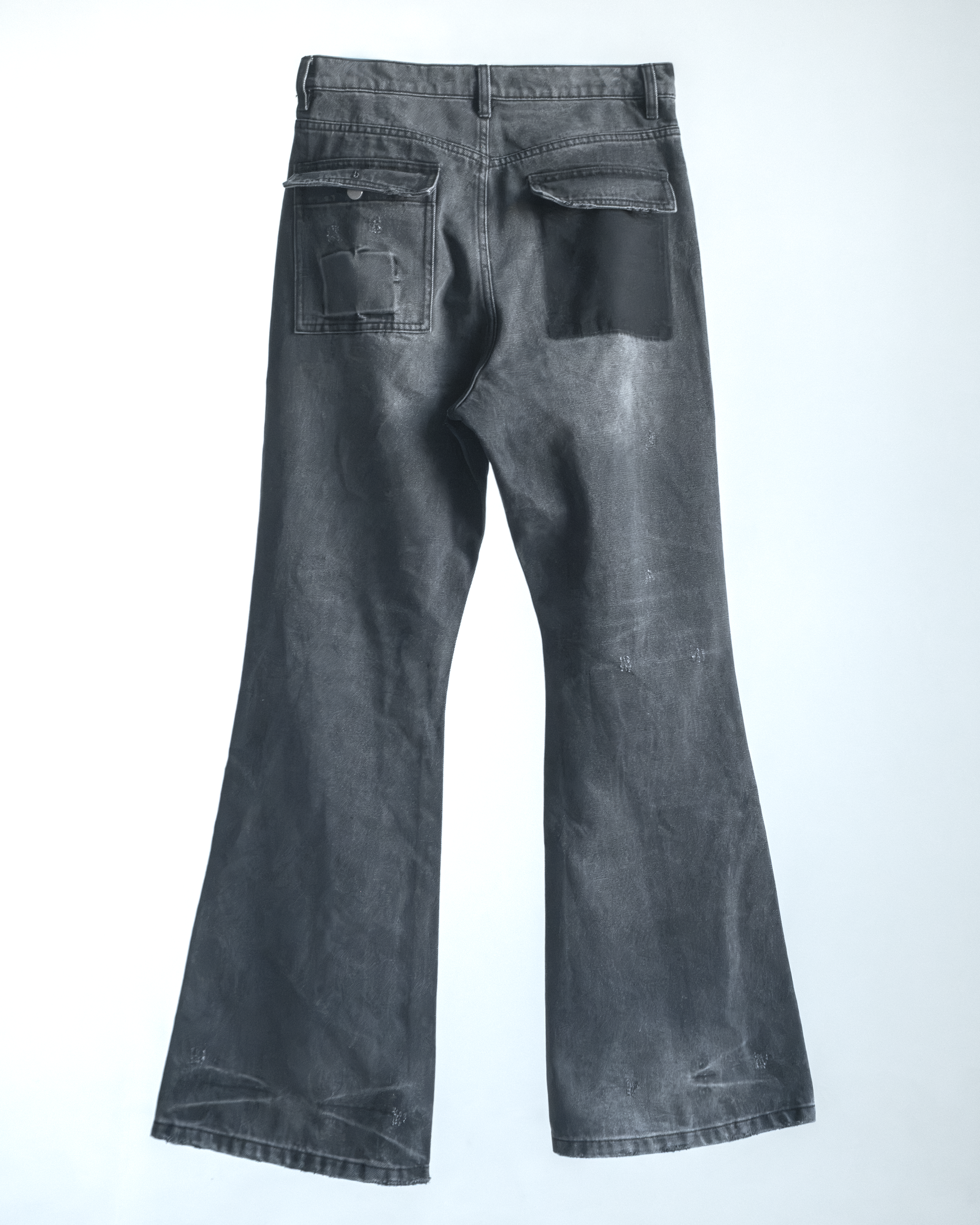 CRUSH, FLARED BLOWOUT DENIM