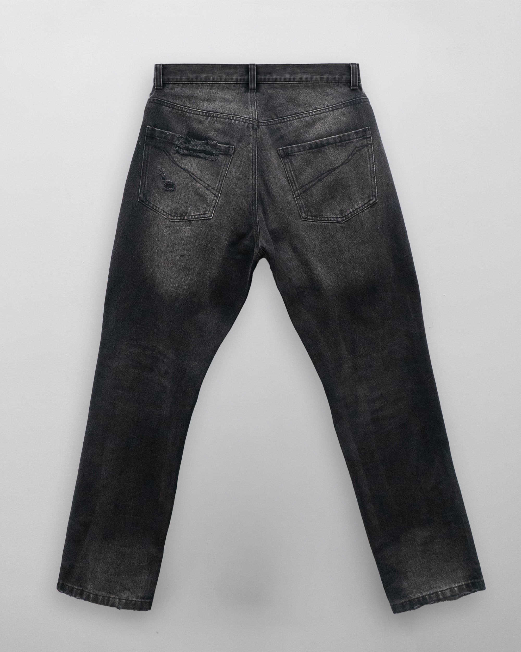 'CRUSH' Straight Leg Denim - Black