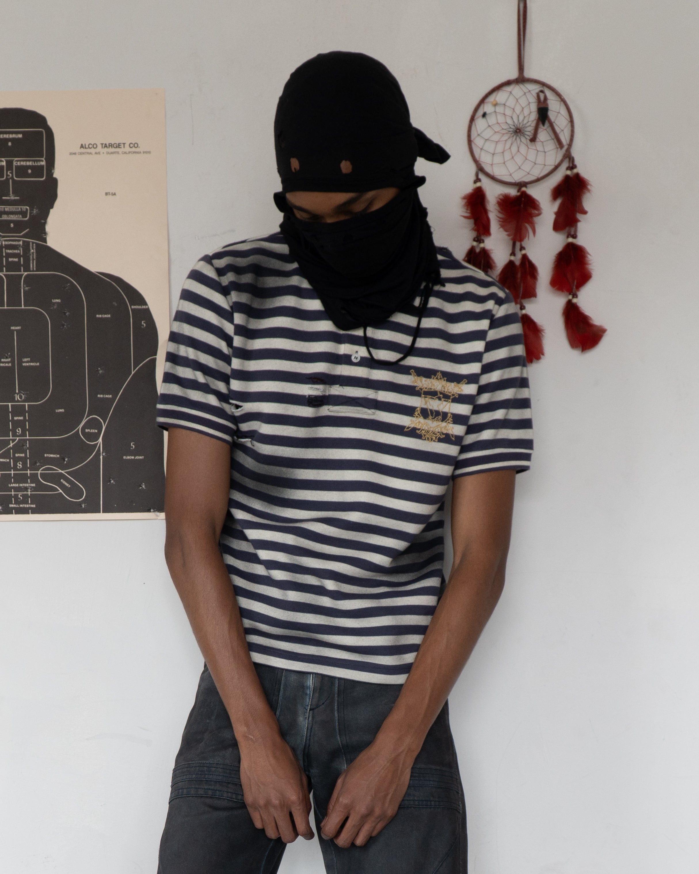 PEGASUS, STRIPED POLO