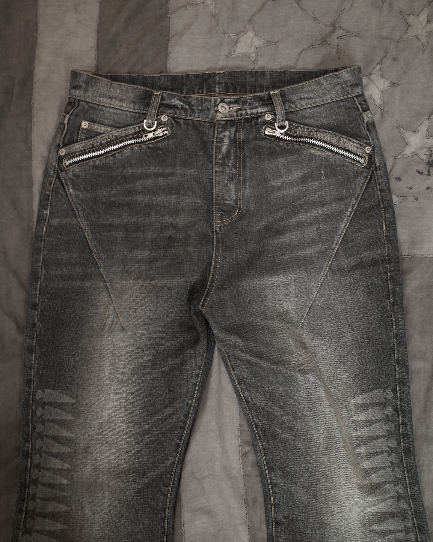 'Arrow Head' Flared Denim