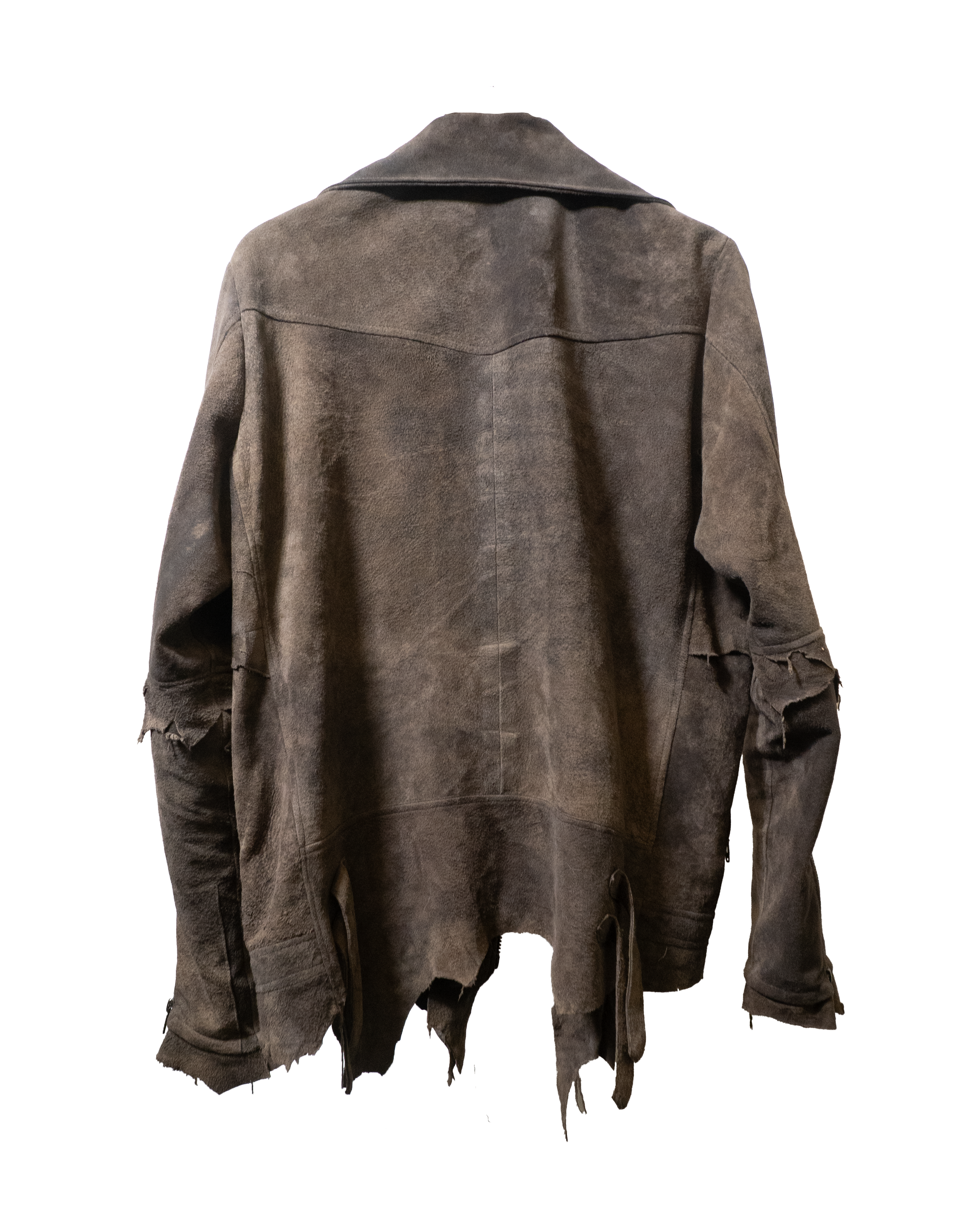 wolf suede leather jacket